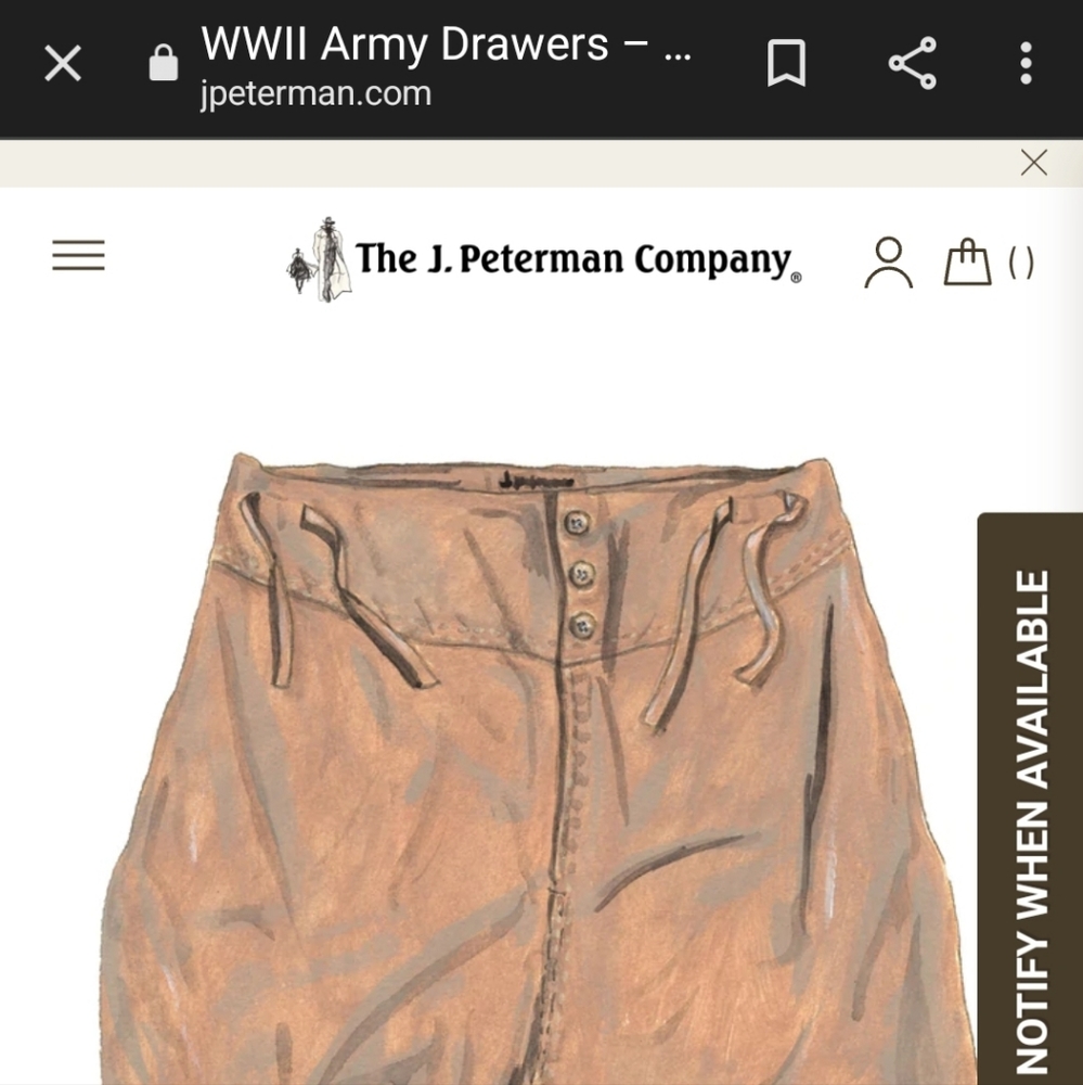 NEW / Vintage J. Peterman WWII replica shorts sz XL. NEW